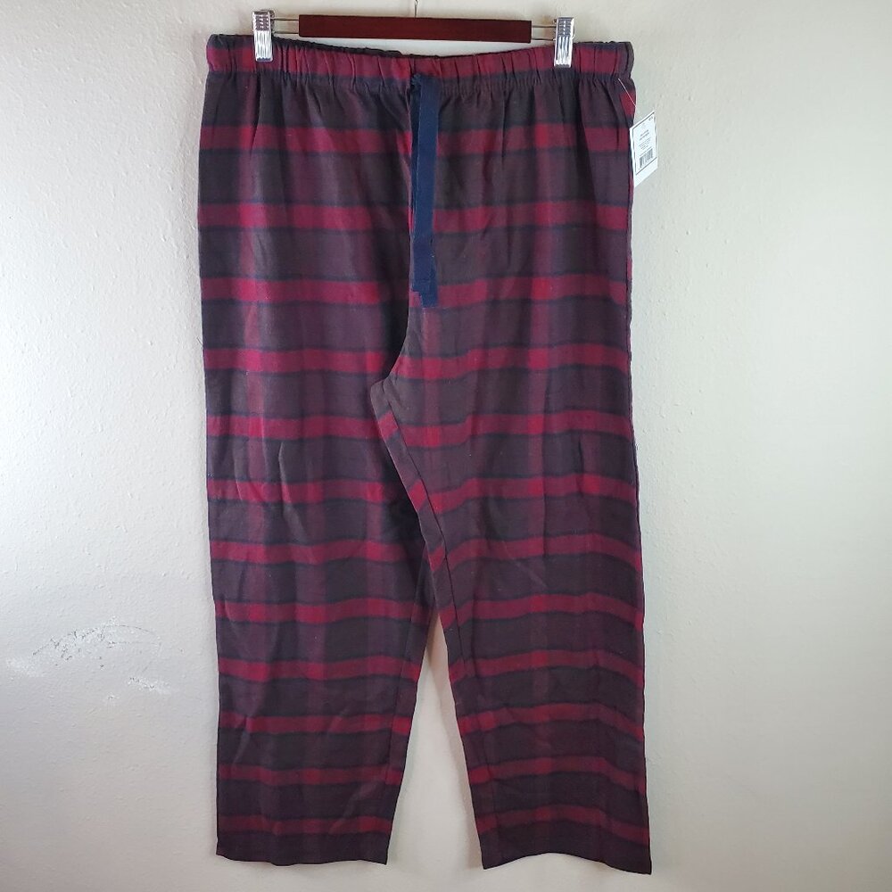 5B Womens Red Plaid Drawstring Lounge Pajama Pant XL